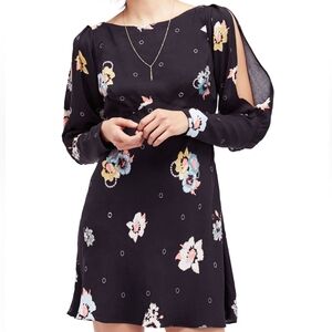 Floral Black Dress